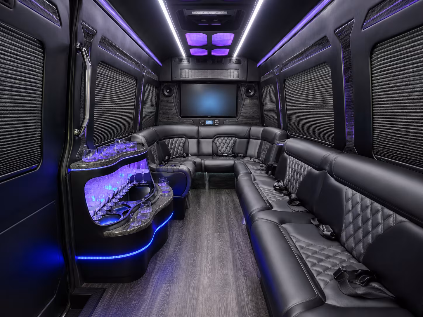 Atlanta Airport Shuttle & Transportation party bus exterior