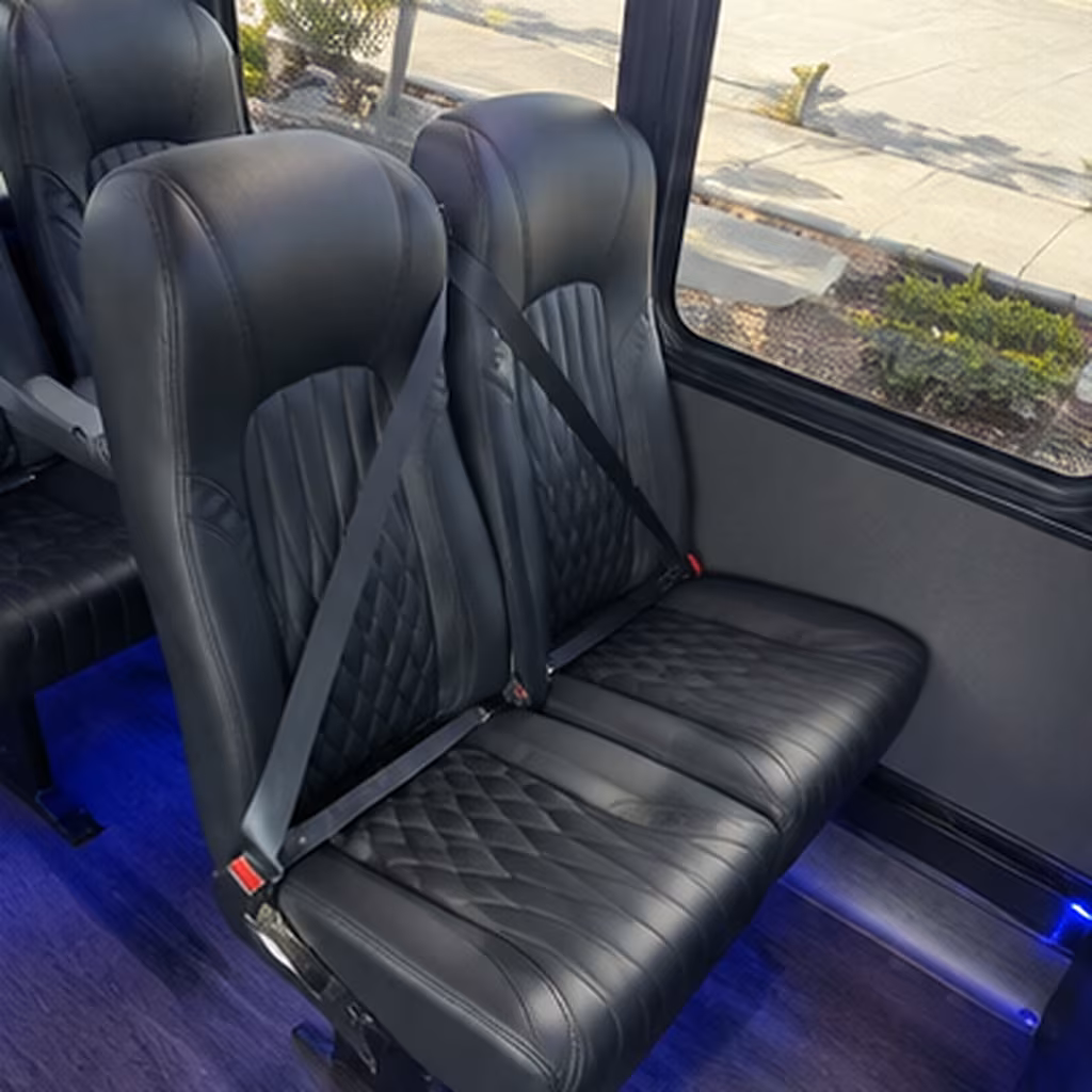 Atlanta Airport Shuttle & Transportation party bus interior