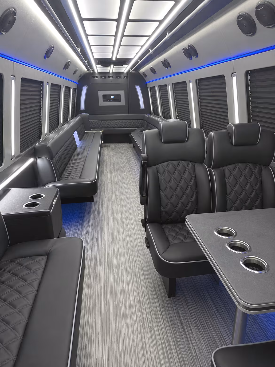 Atlanta Concert & Music Festival Transportation party bus interior
