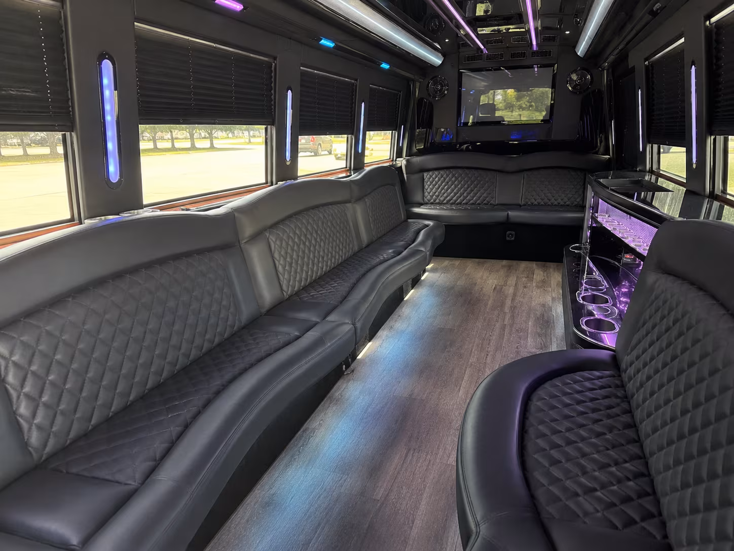 Atlanta Private Event Transportation party bus exterior