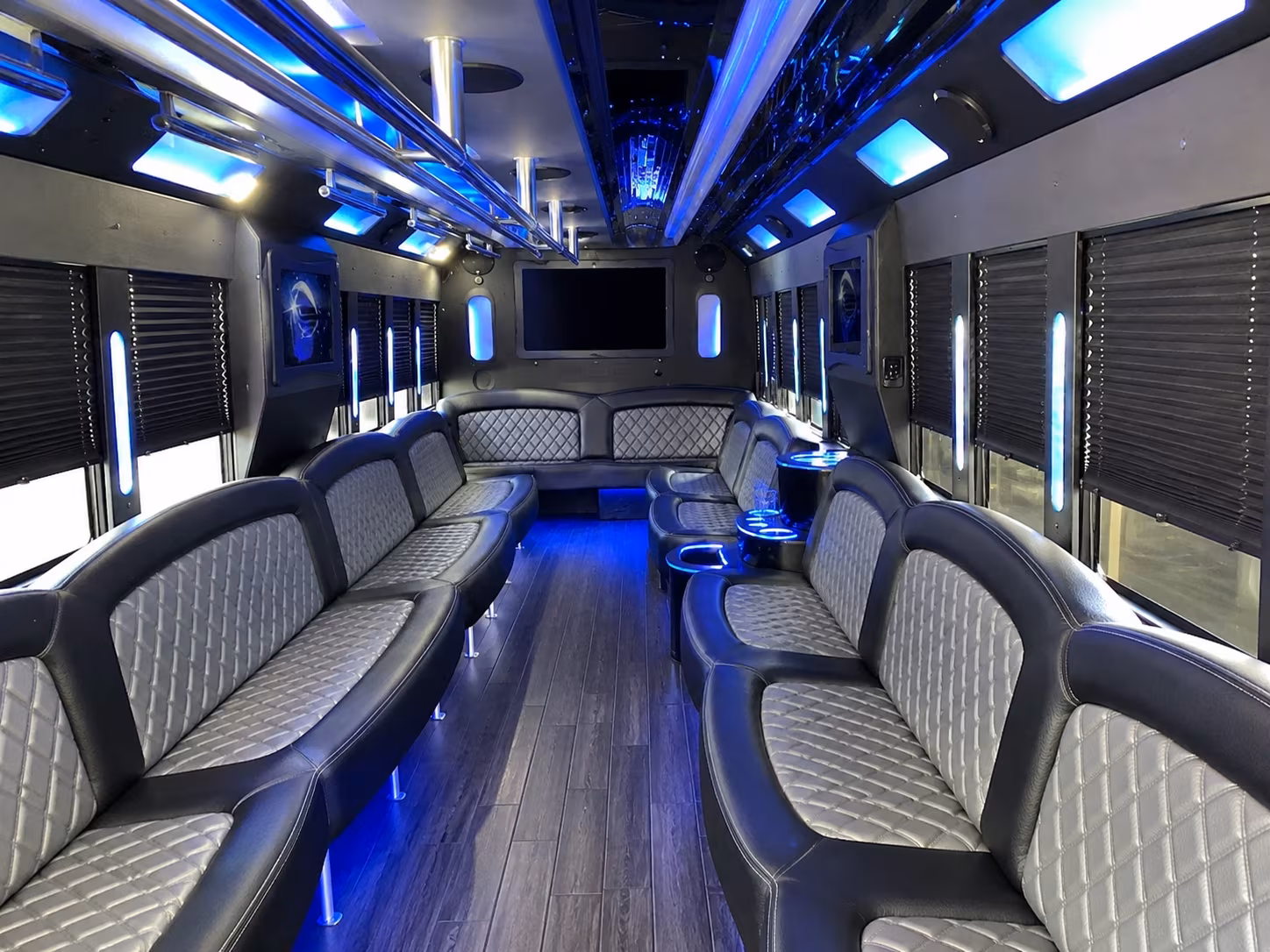 Atlanta Sporting Event Transportation party bus exterior