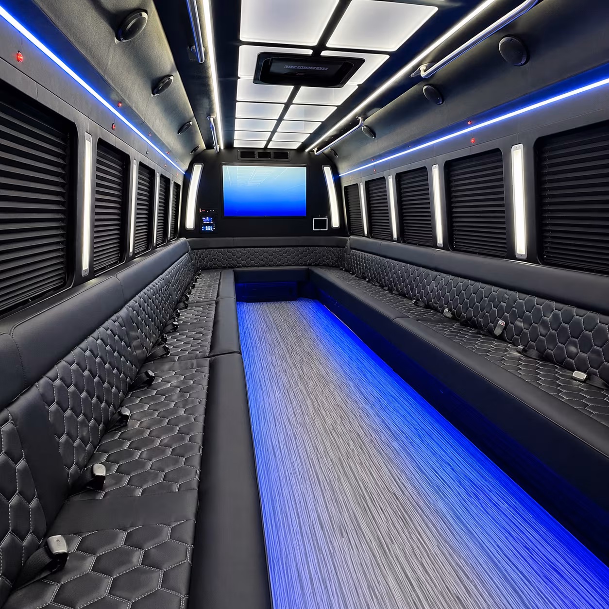 Atlanta Wedding Transportation party bus exterior
