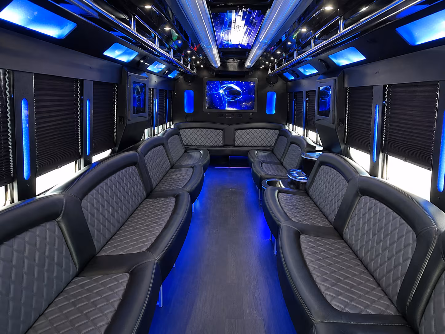 Atlanta Winery Tour & Pub Crawl Transportation party bus interior