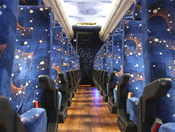 Augusta 50 passenger Charter Bus Interior