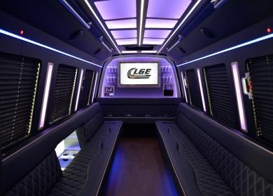 Augusta 18 Passenger Limo Bus Interior