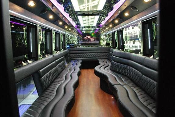 Sandy Springs 25 Passenger Limo bus Interior