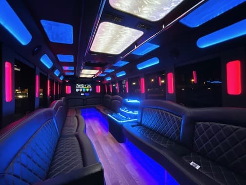 Roswell 35 Passenger Party Bus Interior